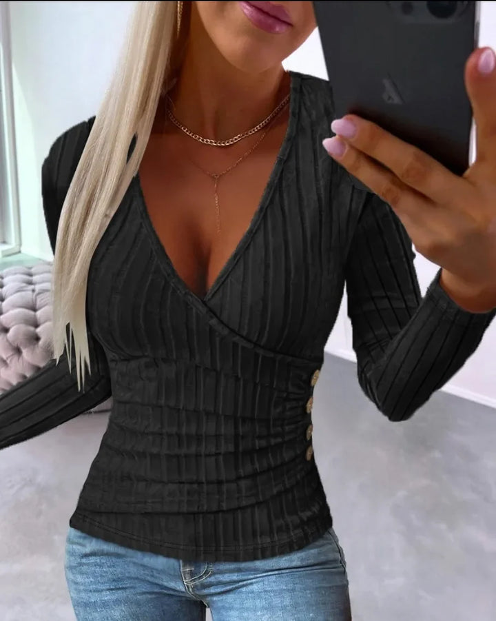 Nicolette - Sleek Ribbed Blouse