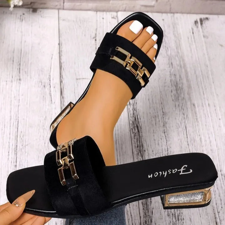 Noelle - Elegant Velvet Sandals