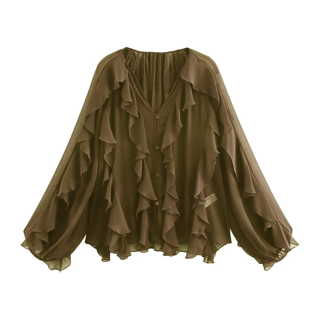 Emily - Airy Ruffle Blouse