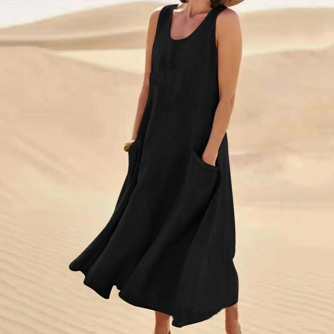 Nicolette - Soft Linen Maxi Dress
