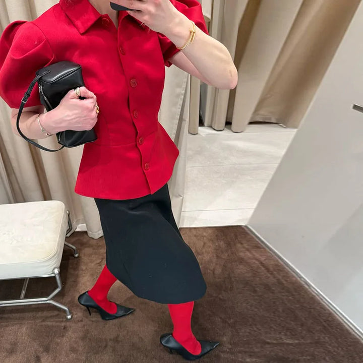 Zephyra - Elegant Puff Blouse