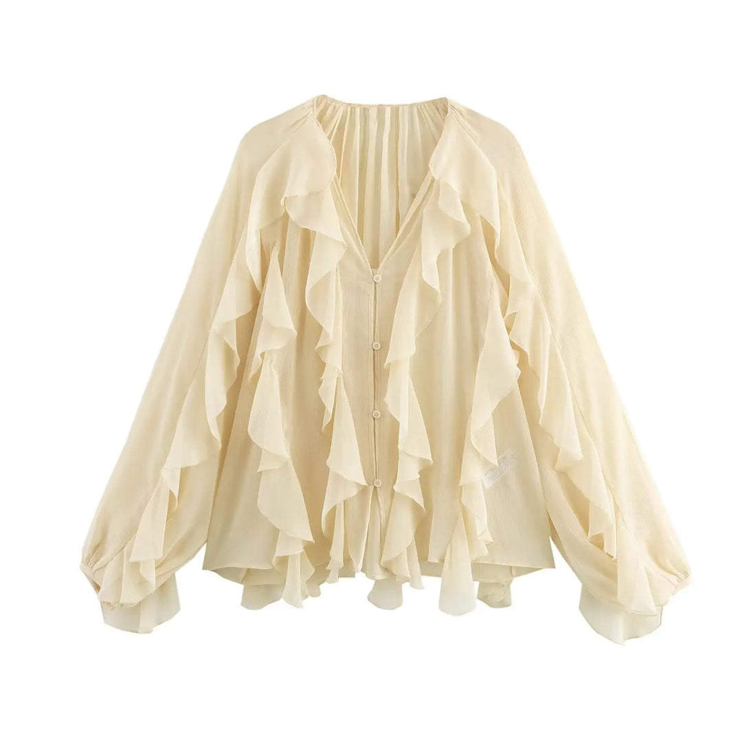 Emily - Airy Ruffle Blouse