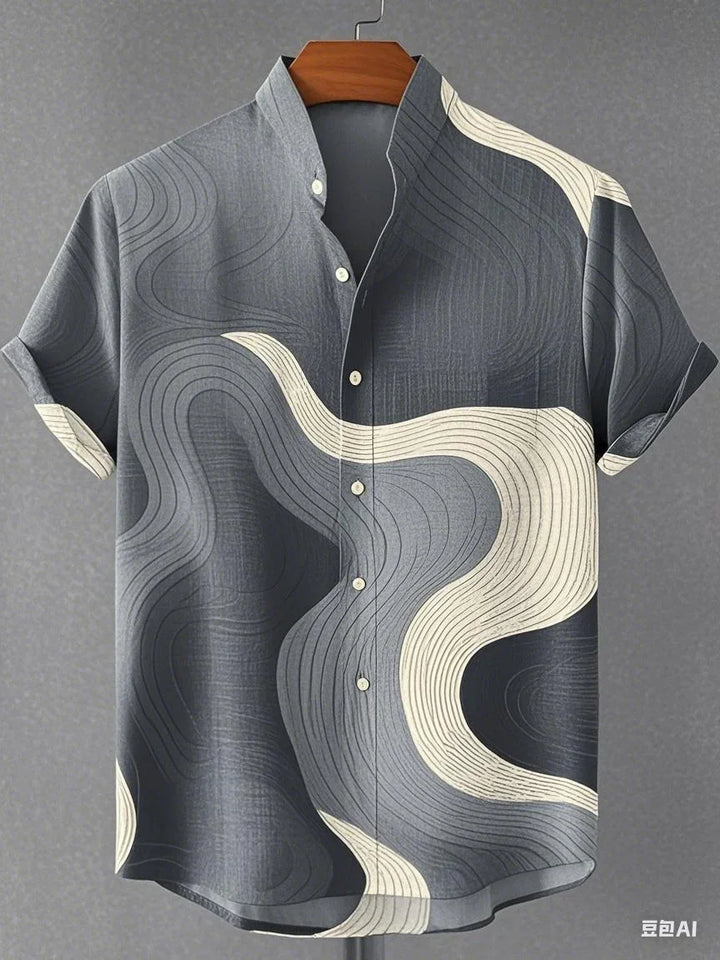 Nevin - Airy Abstract Shirt
