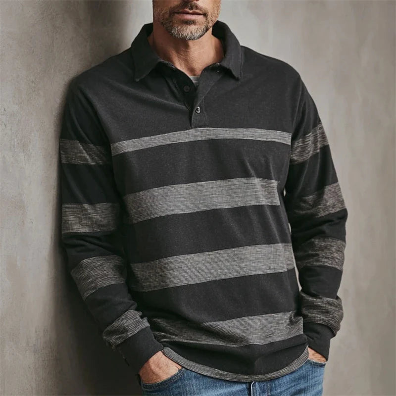 Zachary - Soft Striped Polo Shirt