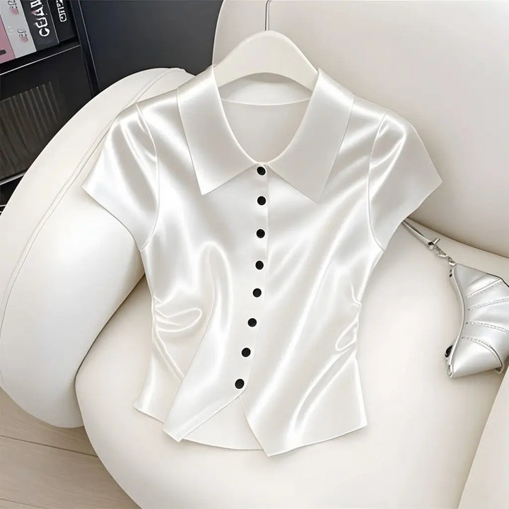 Hope - Glossy Silk Blouse
