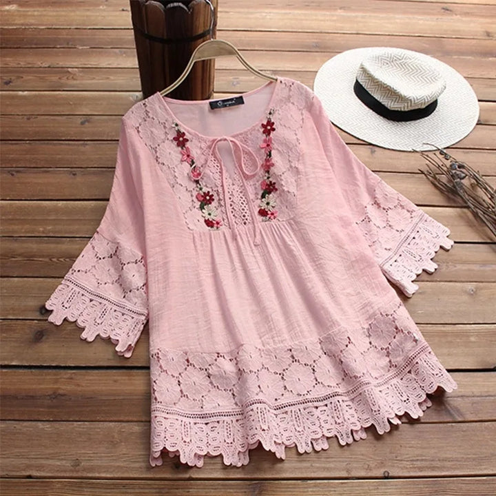 Priscilla - Elegant Lace Blouse