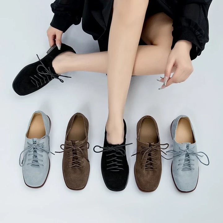 Esme - Soft Suede Oxfords