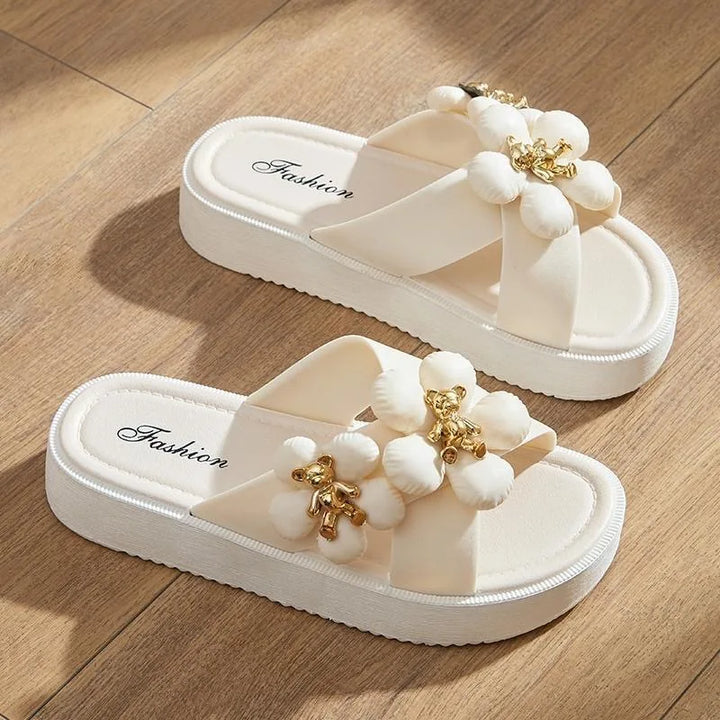 Kiara - Cushioned Floral Sandals