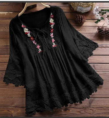 Priscilla - Elegant Lace Blouse