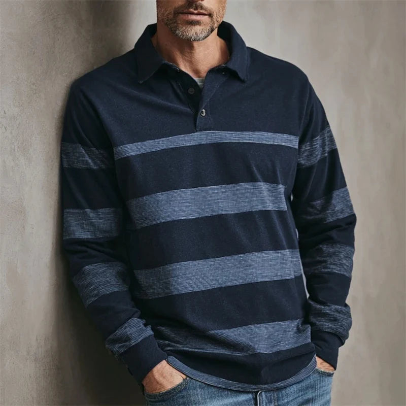 Zachary - Soft Striped Polo Shirt