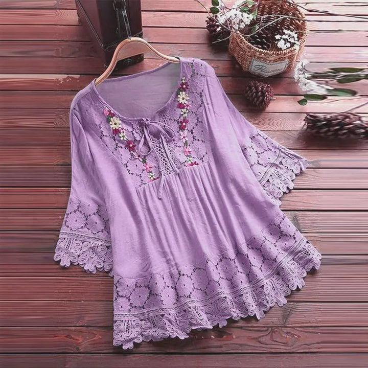 Priscilla - Elegant Lace Blouse