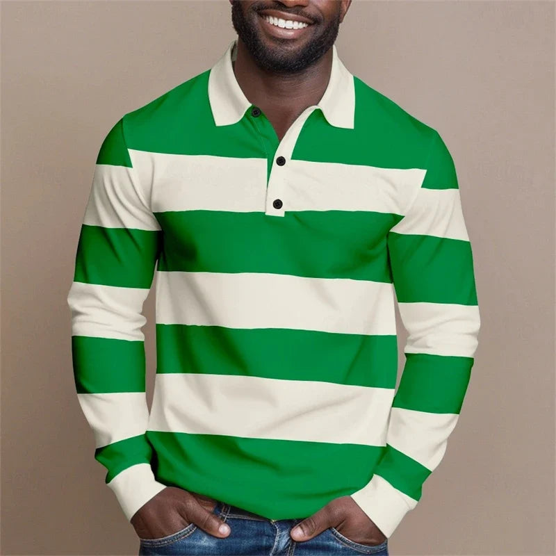 Zachary - Soft Striped Polo Shirt