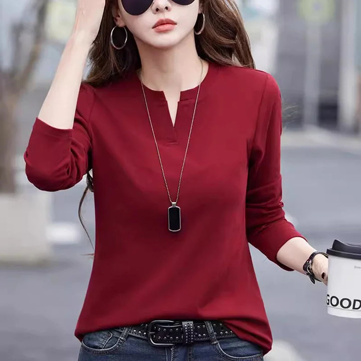 Ireland - Silky V-Neck Blouse