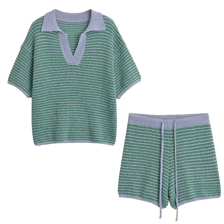 Yani - Cozy Knit Polo Set
