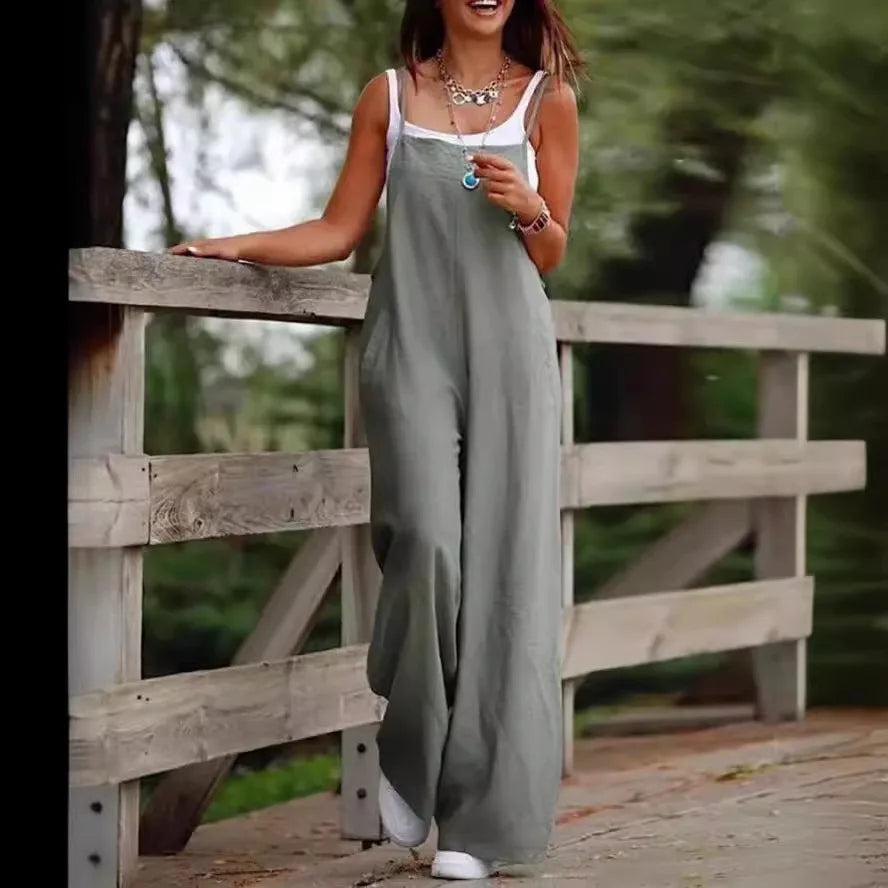 Tiffany - Breezy Fabric Jumpsuit