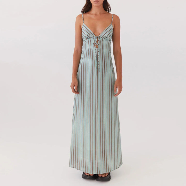 Holly - Elegant Striped Maxi Dress