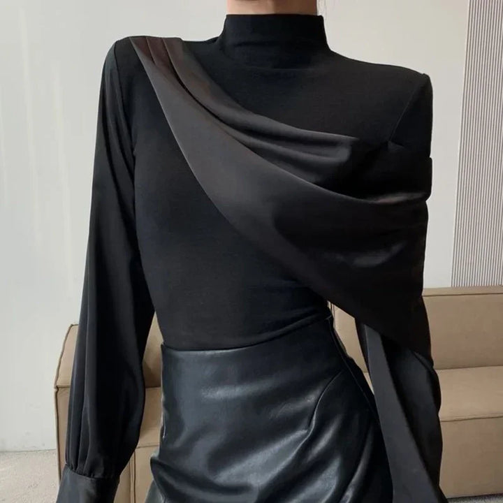 Emery - Sleek Satin Blouse