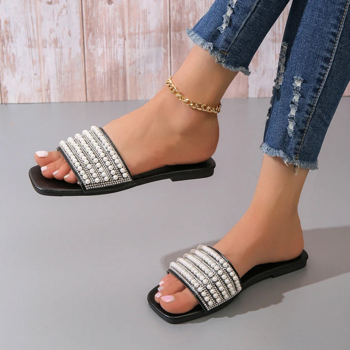 Polly - Luxurious Pearl Sandals