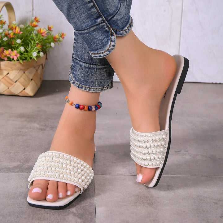 Polly - Luxurious Pearl Sandals