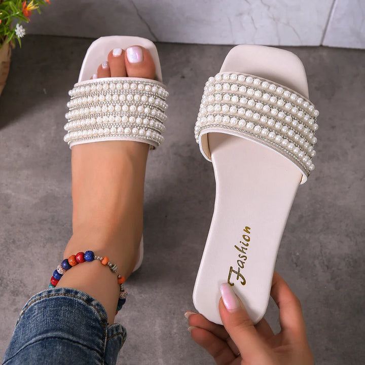 Polly - Luxurious Pearl Sandals