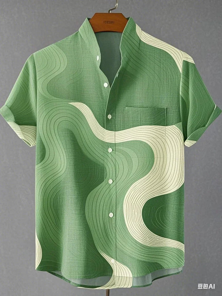 Nevin - Airy Abstract Shirt