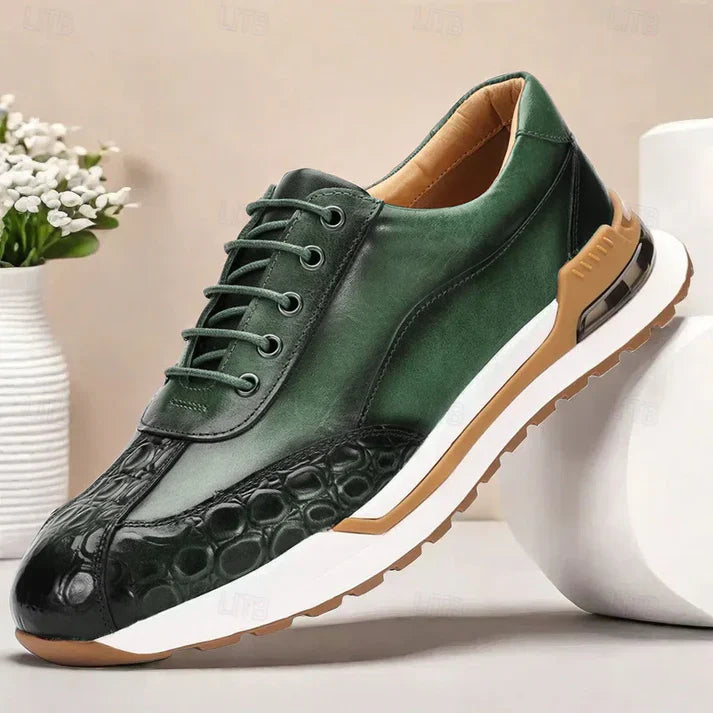 Hollander - Sleek Embossed Leather Shoes
