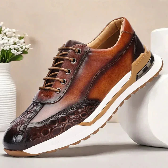 Hollander - Sleek Embossed Leather Shoes