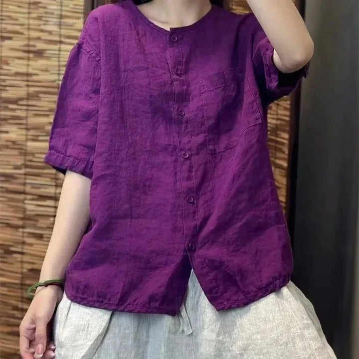 Valentina - Cozy Linen Blouse