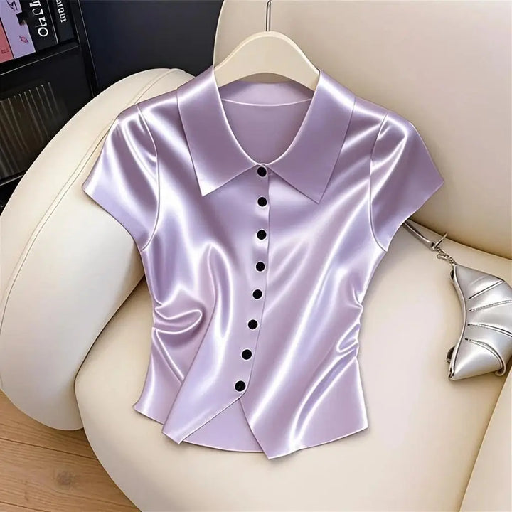 Hope - Glossy Silk Blouse