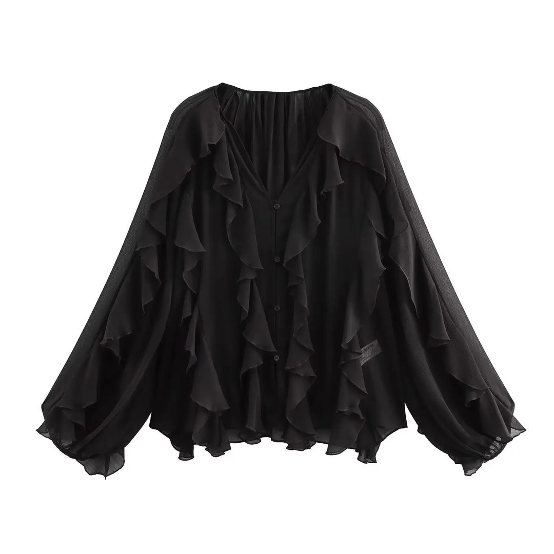 Emily - Airy Ruffle Blouse