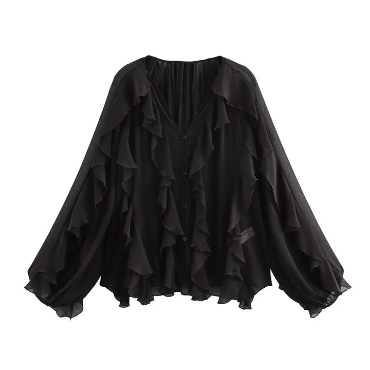 Emily - Airy Ruffle Blouse