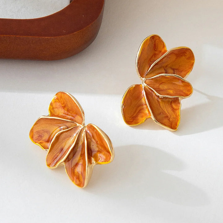 Maisie - Glossy Floral Earrings