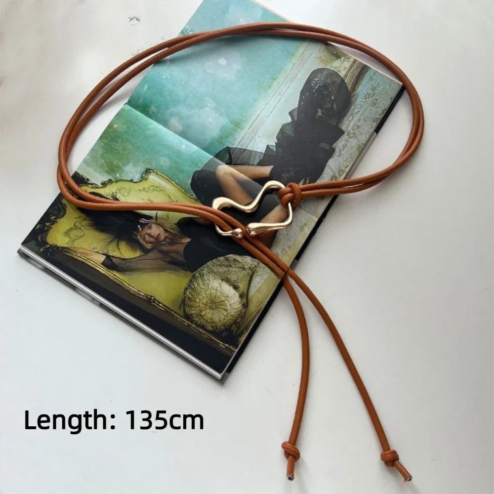 Paige - Sleek Leather Waist Belt
