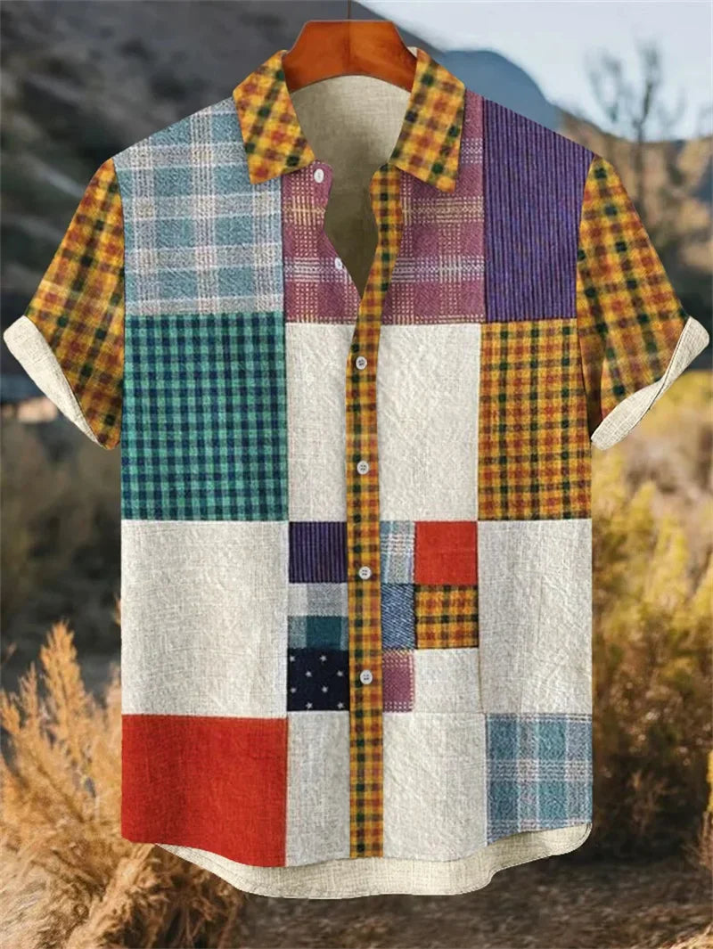 Greyson - Relaxed Patchwork Shirt