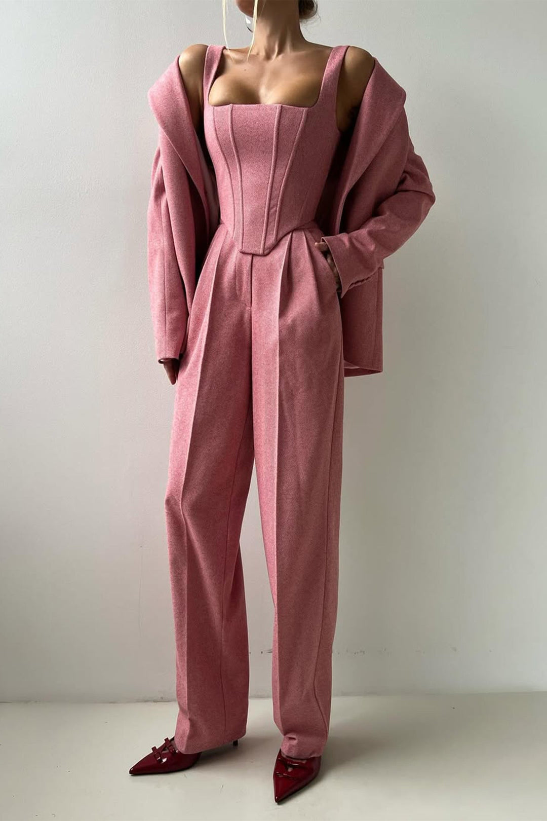 Rosalie - Tailored Herringbone Blazer