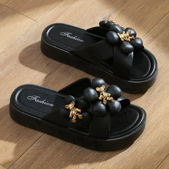 Kiara - Cushioned Floral Sandals