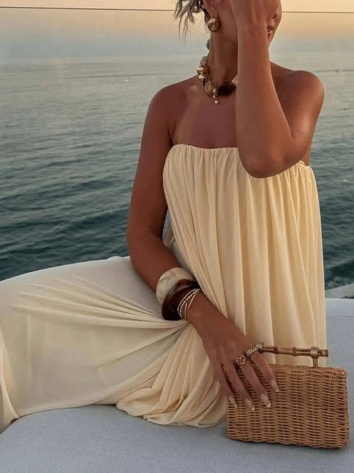 Mia - Silky Pleated Maxi Dress