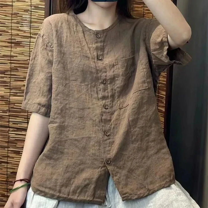Valentina - Cozy Linen Blouse