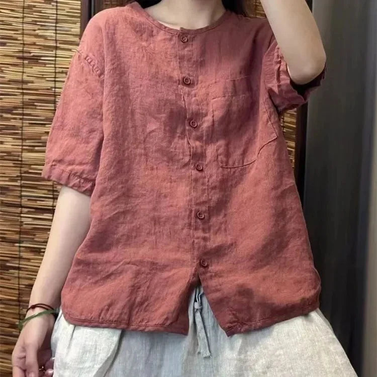 Valentina - Cozy Linen Blouse