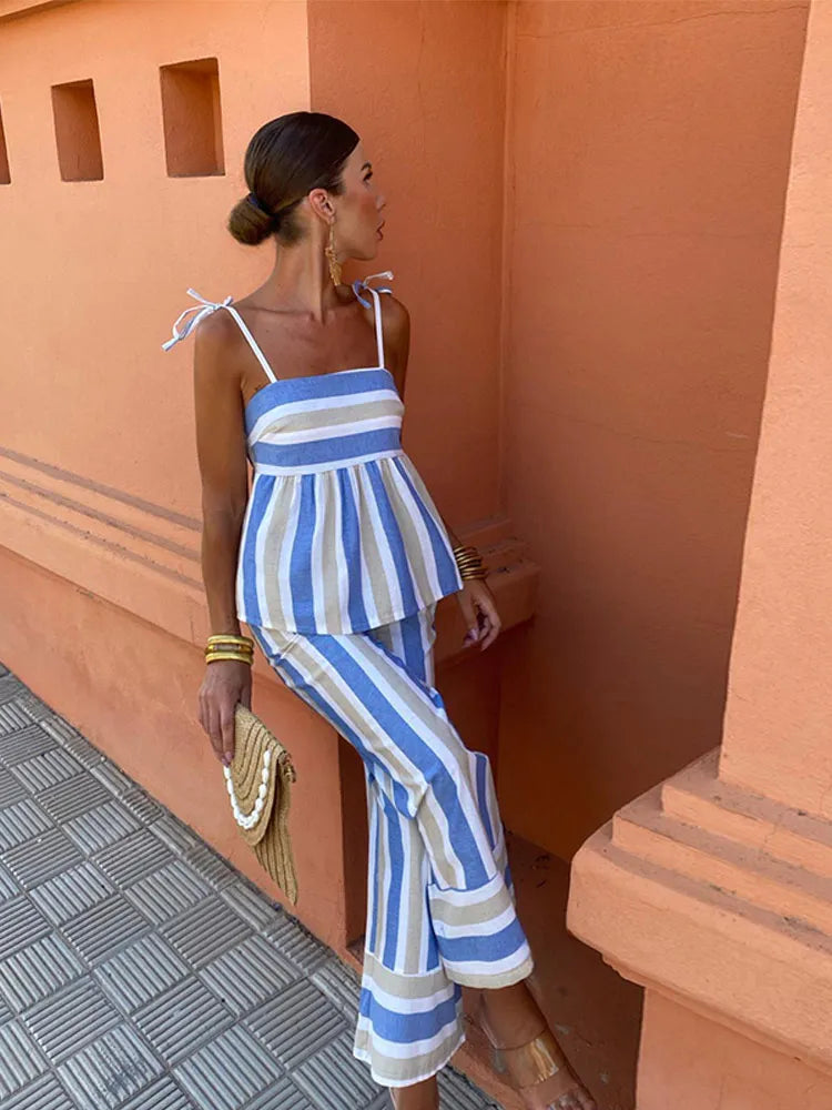 Monica - Breezy Striped Set