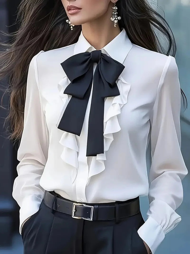 Andrea - Silky Ruffle Blouse