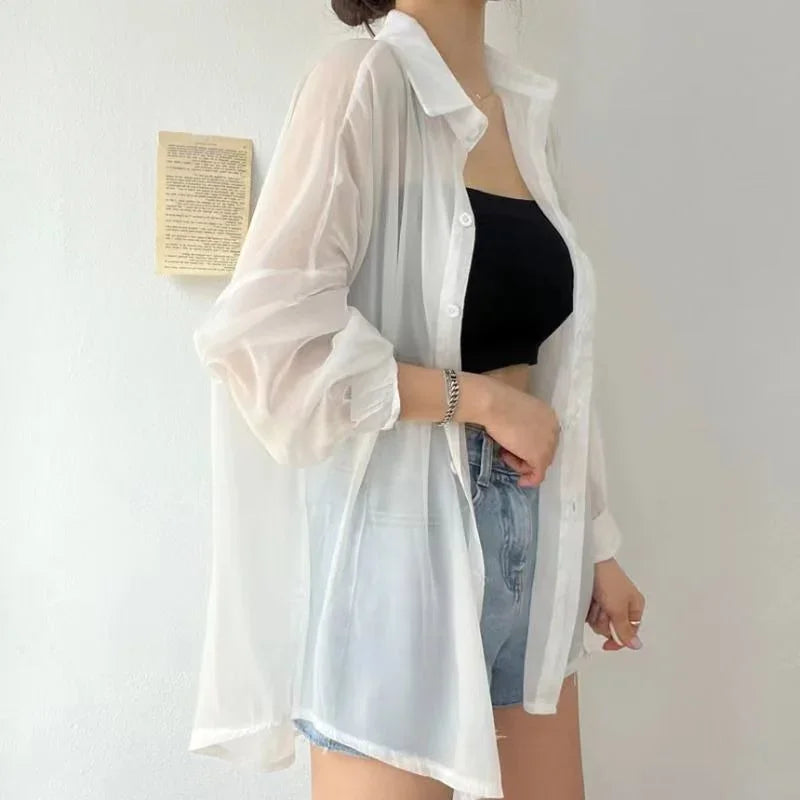 Estelle - Breezy Sheer Blouse