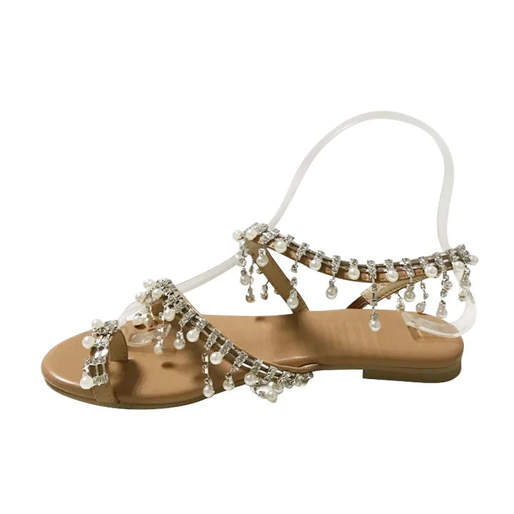 Ingrid - Elegant Pearl Sandals