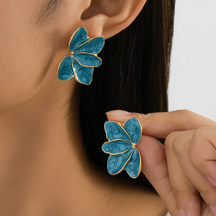 Maisie - Glossy Floral Earrings