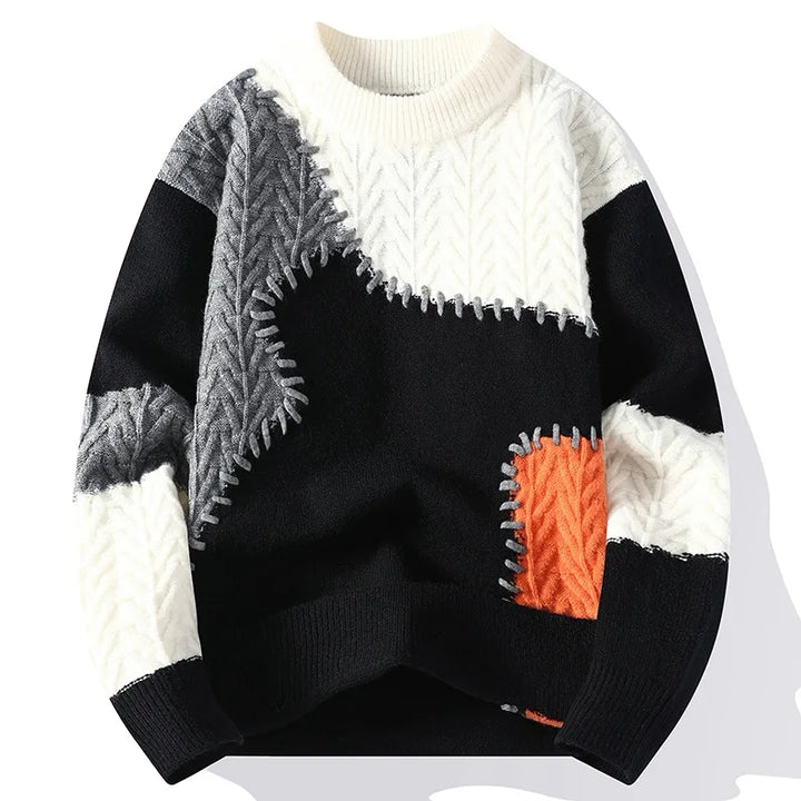 Cassian - Cozy Patchwork Sweater