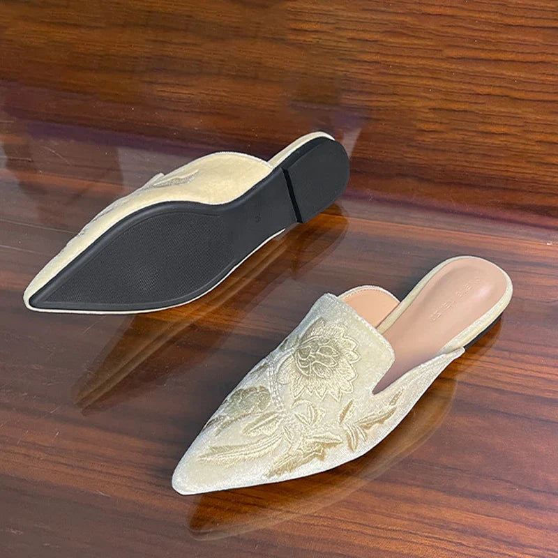 Natalie - Elegant Embroidered Sandals