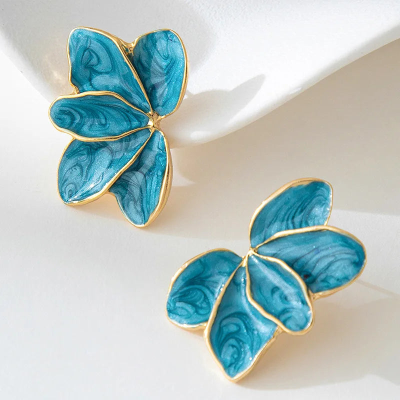 Maisie - Glossy Floral Earrings