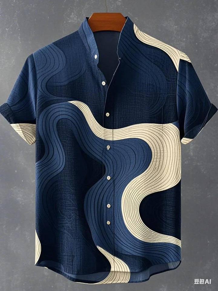 Nevin - Airy Abstract Shirt