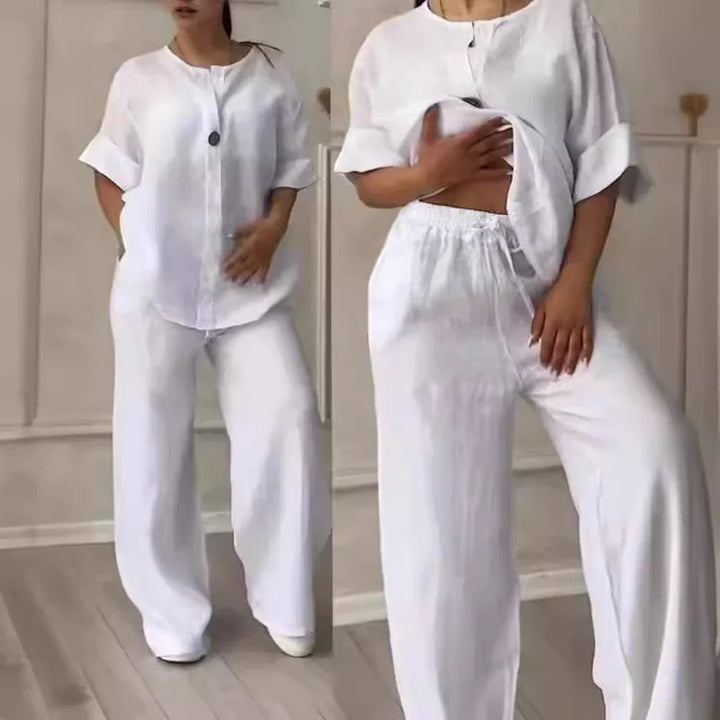 Vanessa - Flowing Linen Blouse