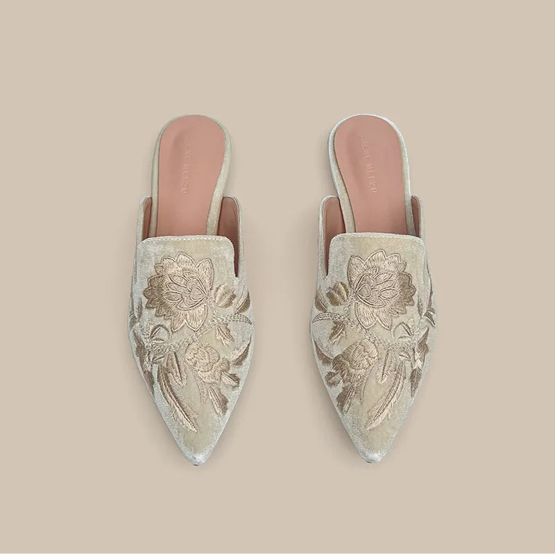 Natalie - Elegant Embroidered Sandals